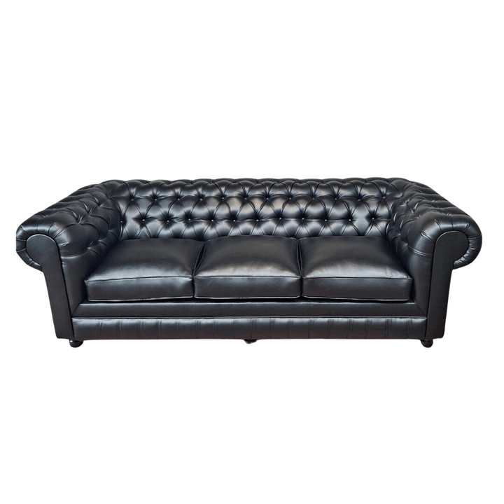 Sillón Negro Chesterfield 3 plazas