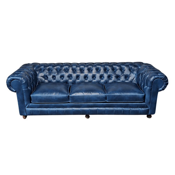 Sillón Azul Chesterfield 3 plazas