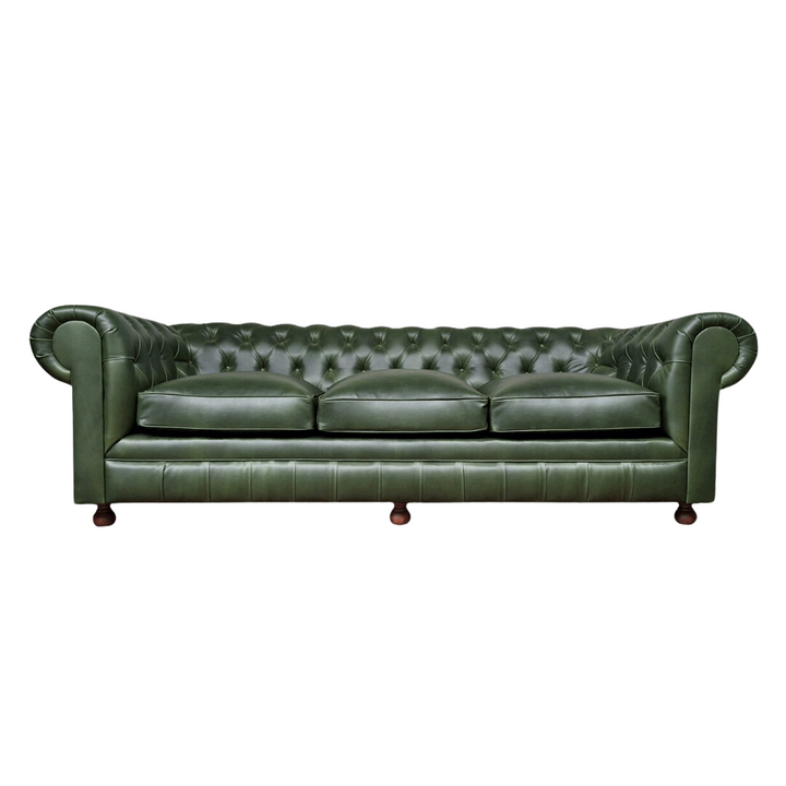 Sillón Verde Olivo Chesterfield 3 plazas